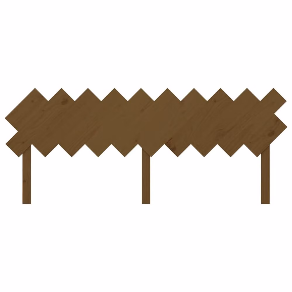 Berkfield Home Rustic Solid Pine Wood Bed Headboard in Honey Brown, W: 196 cm, D: 3 cm, H: 80.5 cm – 3