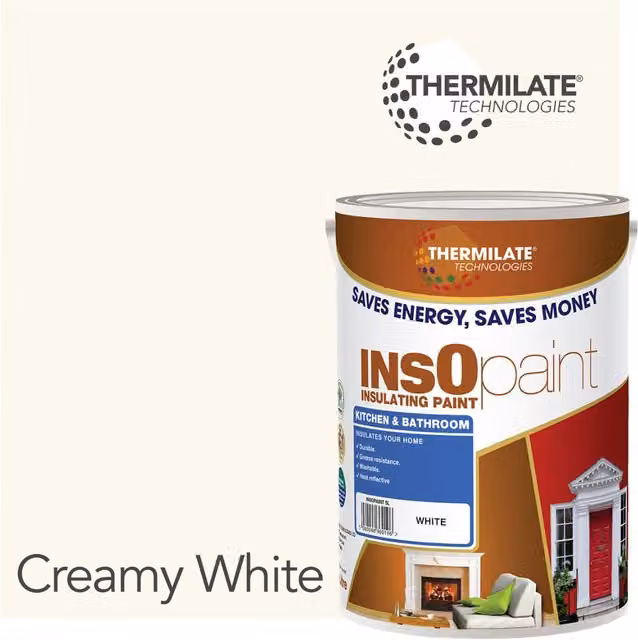 Thermilate Technologies Kitchen and Bathroom Acrylic Latex Paint in Magnolia, 5 l – 1