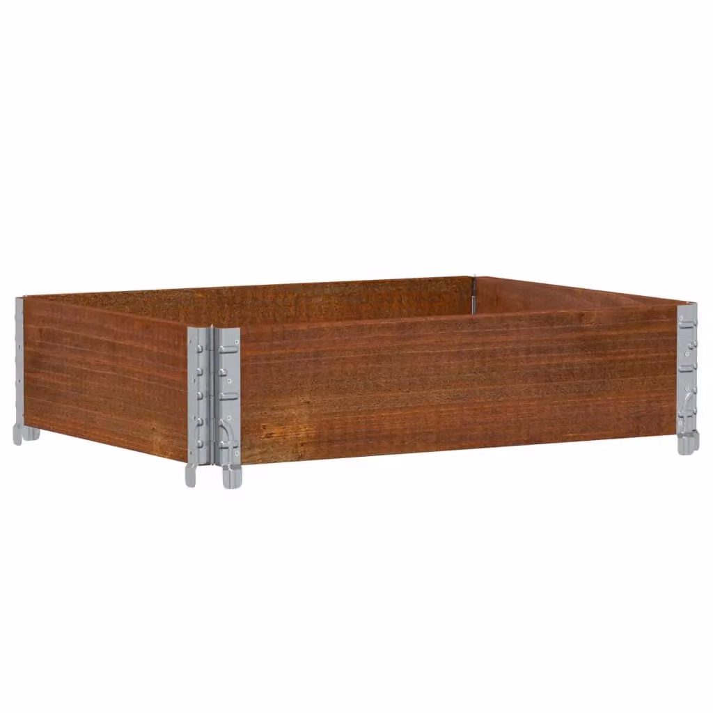Berkfield Home Rustic Brown Pine Wood Garden Planter W: 80 cm, D: 60 cm – 2