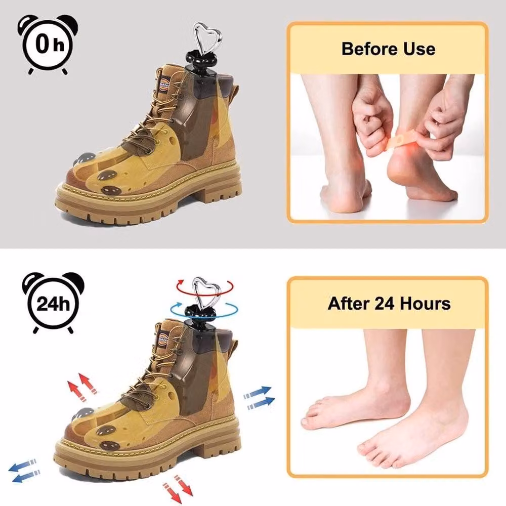 NESTLUNE 12-Piece Adjustable Plastic Shoe Stretchers and Shapers in Yellow, EU Size 38-43 – 3