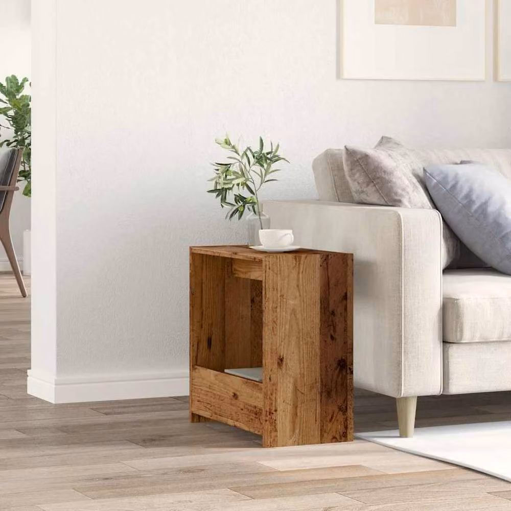 Berkfield Home Old Wood Side Table in Brown, W/D/H: 50 x 26 x 50 cm – 3