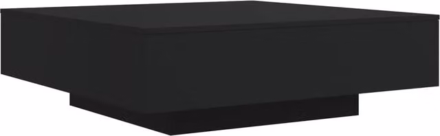 Berkfield Home Modern Square Coffee Table with LED Lights in Black W/D/H: 100 x 100 x 31 cm – 1
