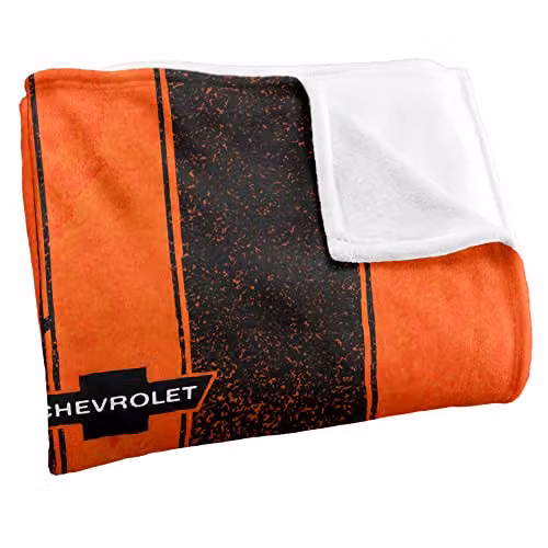 Trevco Chevrolet Camaro Stripes White Silky Touch Super Soft Fleece Throw Blanket W/D/H: 152 x 127 cm – 2