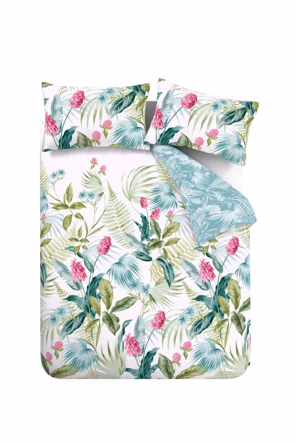 Catherine Lansfield Aruba Tropical Floral Reversible Duvet Cover Set, Multicolour, 180 x 200 cm – 3