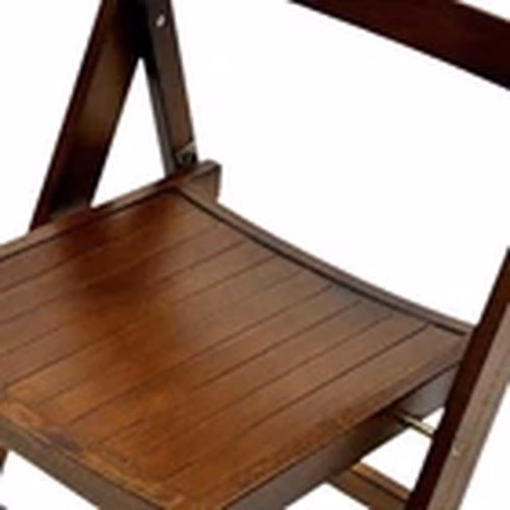 EONLION Brown Wooden Folding Chair for Garden or Bedroom – 2