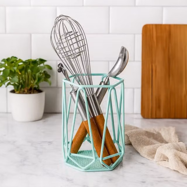 Orsina Vertex Metal Utensil Holder in Green