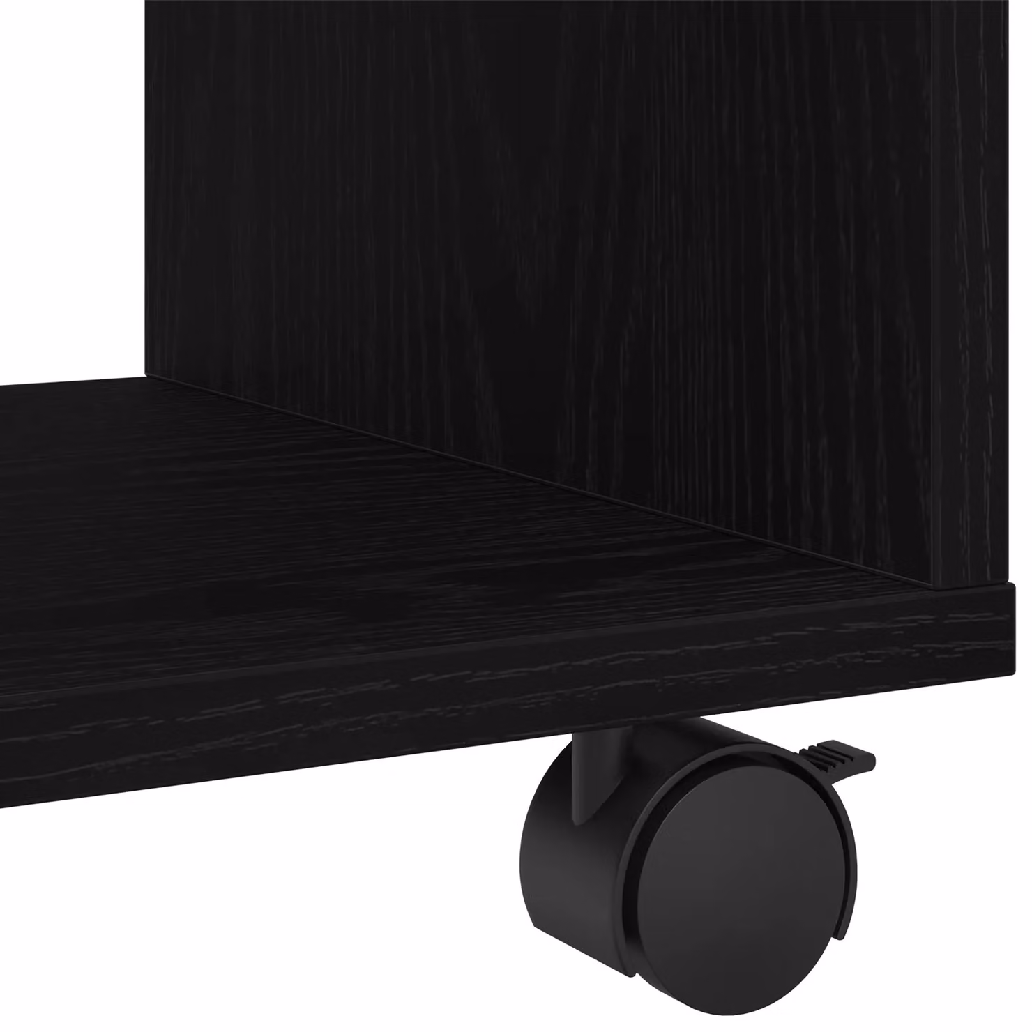 Berkfield Home End Table with Wheels in Black Oak, W/D/H: 72 x 33 x 42.5 cm – 6