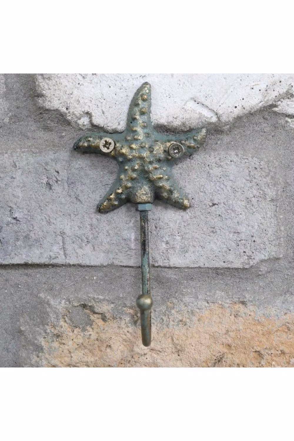 Gifts Direct 2 U Starfish Metal Wall-Mounted Coat Hook in Turquoise – 2
