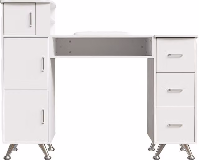 Darphe Professional Manicure Table with Storage, White