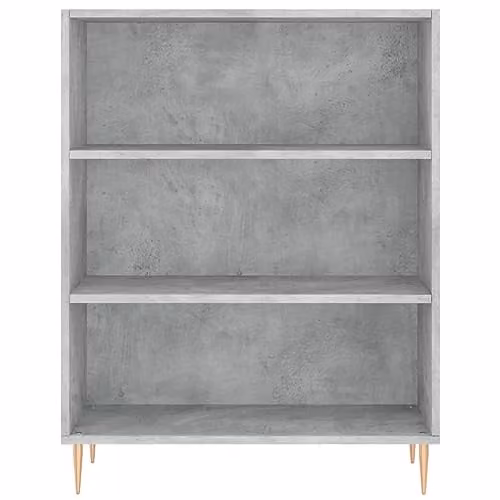 vidaXL Modern Highboard in Grey with Internal Shelves, W/D/H: 69.5 x 32.5 x 180 cm