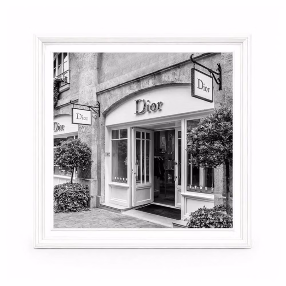 HOME LUXE INTERIOR Dior Fashion White Typography Wall Art, W/H: 40 x 40 cm – 3
