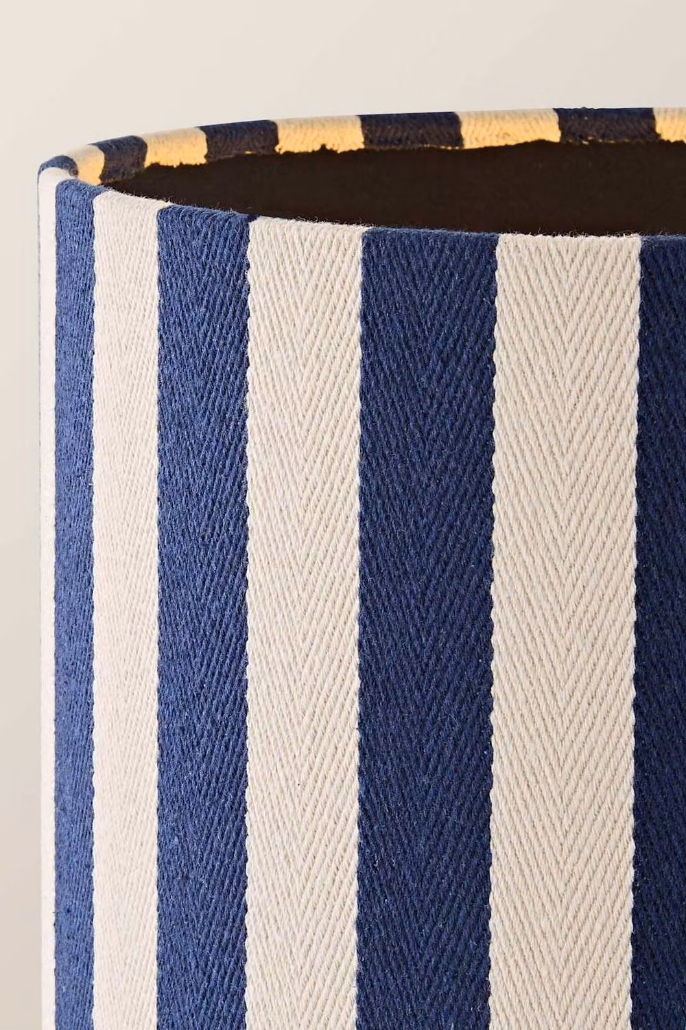 ValueLights Florence Navy Blue Pinstripe Fabric Linen Midi Floor Lamp with Bulb – 4