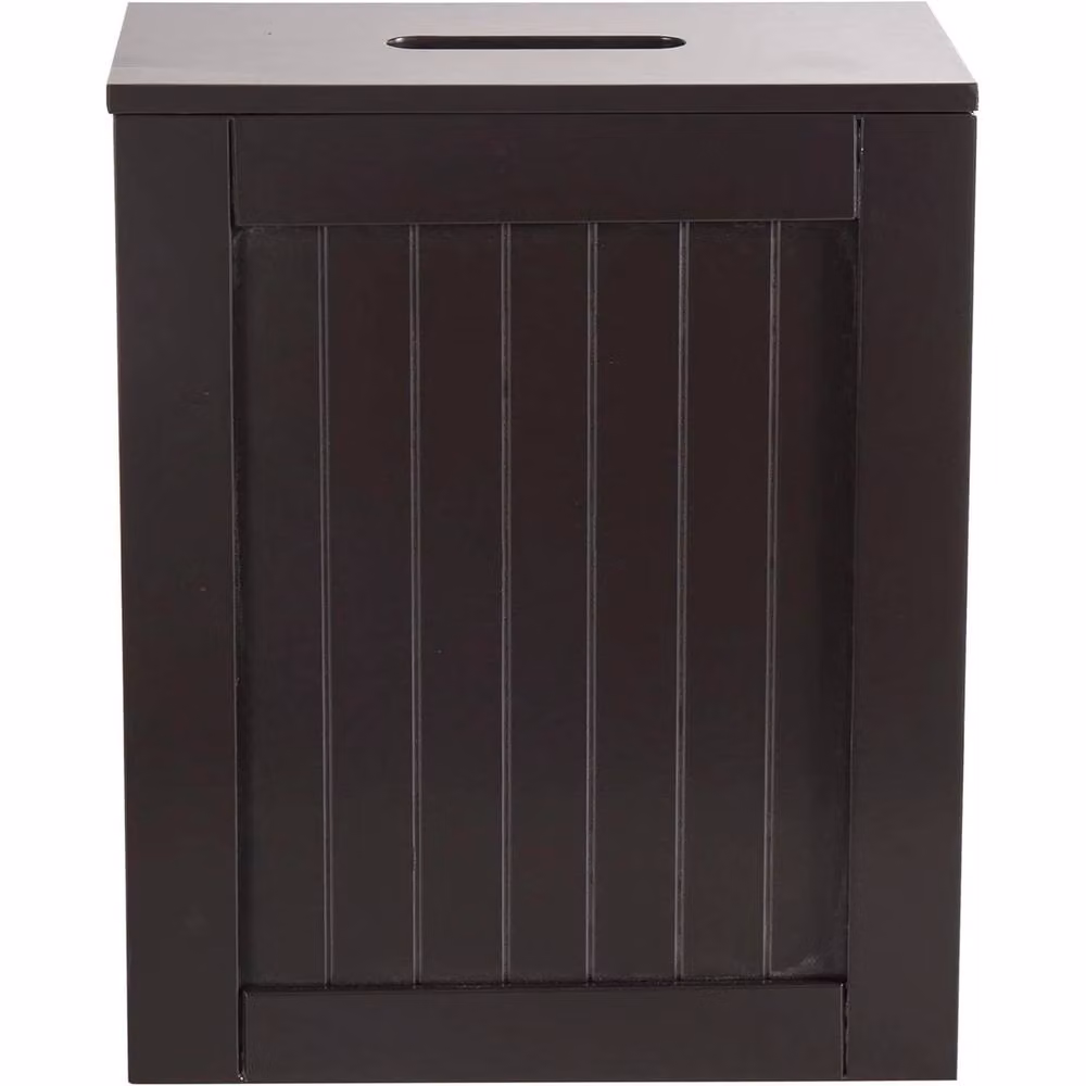 FORGEVIO Slim Freestanding Bathroom Storage Cabinet and Toilet Roll Holder in Matt Black, H: 34.5 cm x W: 28.0 cm x D: 14.0 cm – 3
