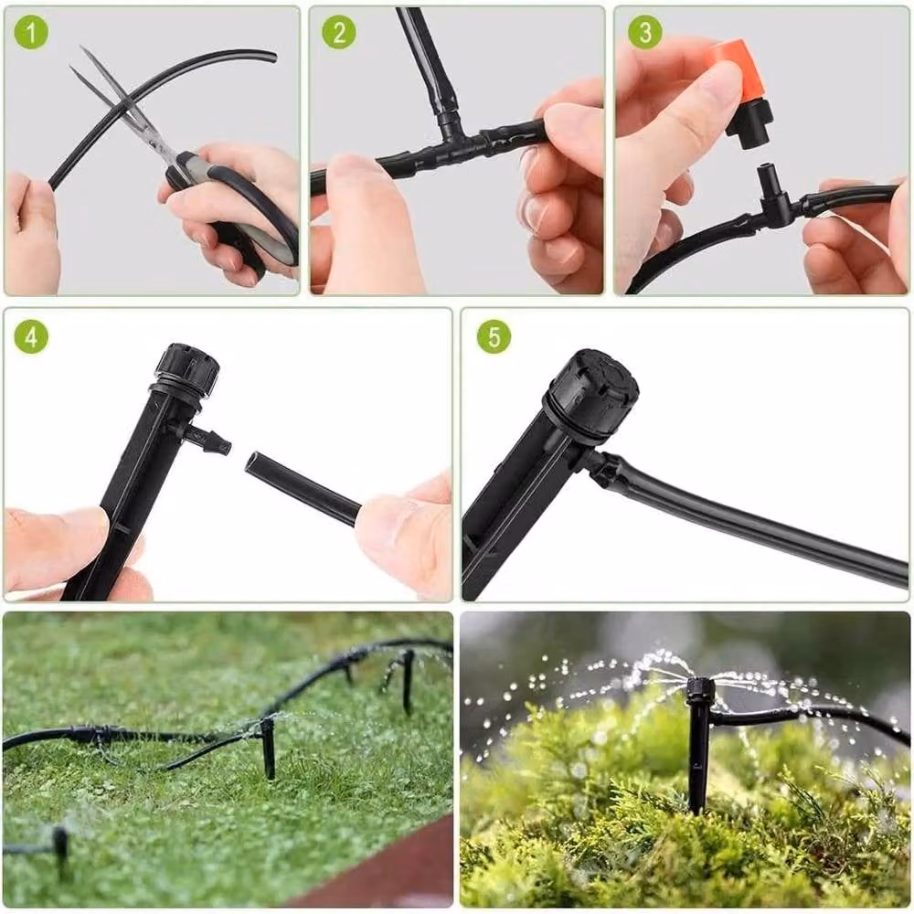 NESTLUNE 30m Garden Irrigation Hose System with Flow Control in Black – 5