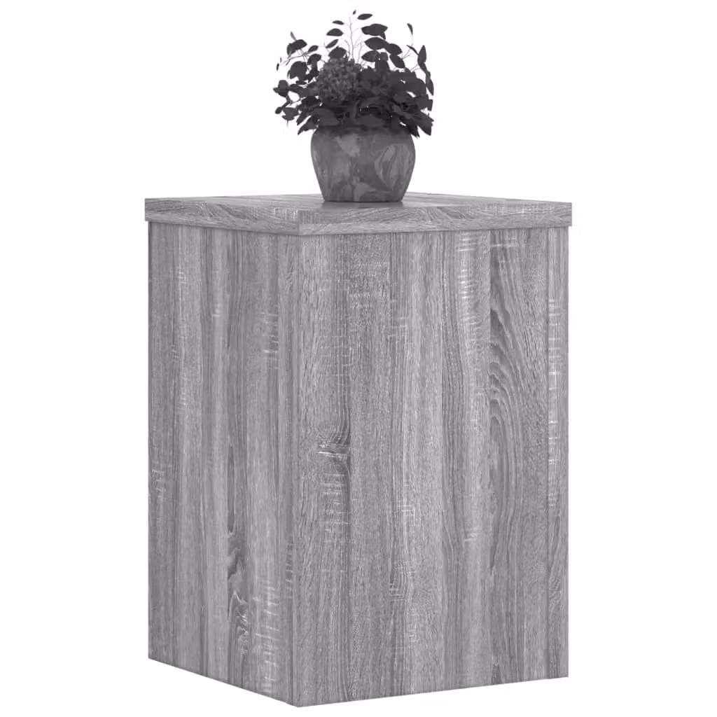 Berkfield Home Set of 2 Modern Grey Plant Stands, W/D/H: 25 x 25 x 35 cm – 3