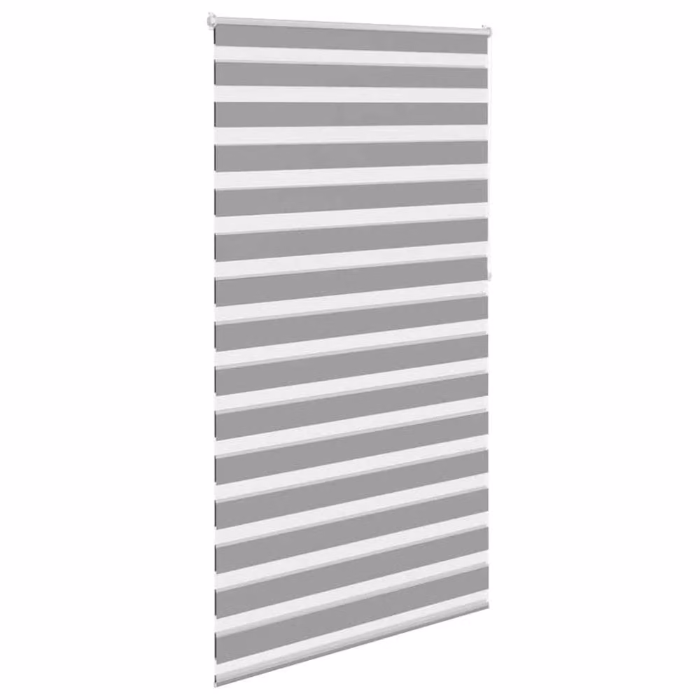 Berkfield Home Grey and White Striped Day and Night Zebra Blind W/H: 120 x 230 cm – 2