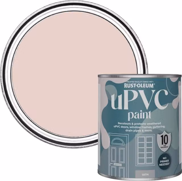 Rust-Oleum UPVC Paint in Satin Finish, Pink Champagne, 0.75 l