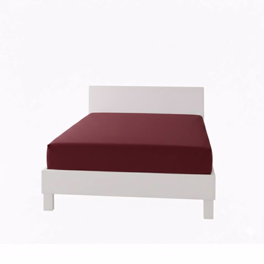 Snug City Polycotton Extra Deep Fitted Sheet in Wine, Small Double, W/D/H: 120 x 200 x 40 cm – 2