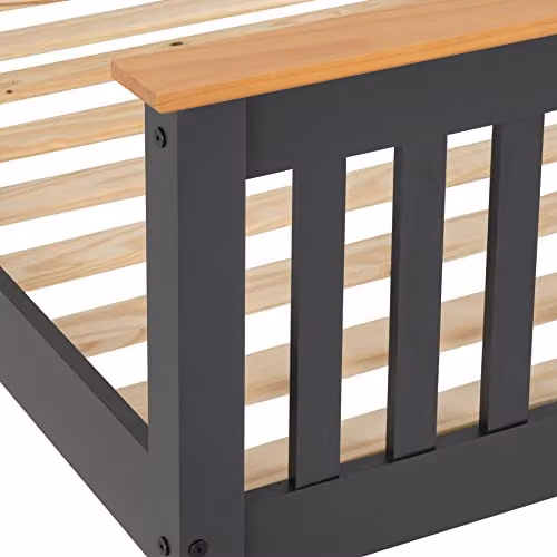 Seconique Monaco Single Bed in Grey and Oak Effect, W/D/H: 90 x 200 cm – 6