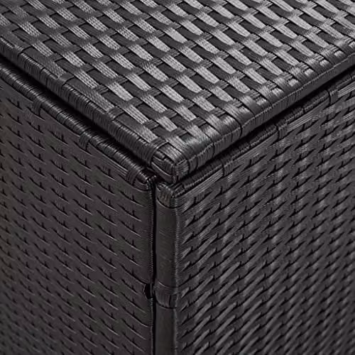 vidaXL Modern Poly Rattan Garden Box in Black, W/D/H: 180 x 90 x 75 cm – 6