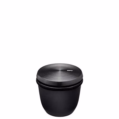Gefu X-Plosion Airtight Salt and Spice Jar in Black, Diameter: 8.5 cm – 4