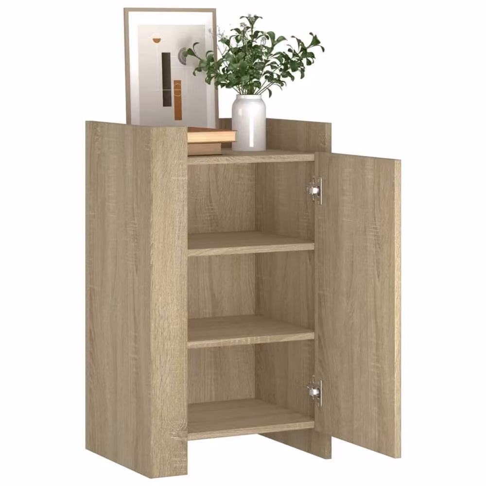 Berkfield Home Sonoma Oak Sideboard in Beige, W/D/H: 45 x 35 x 75 cm – 2