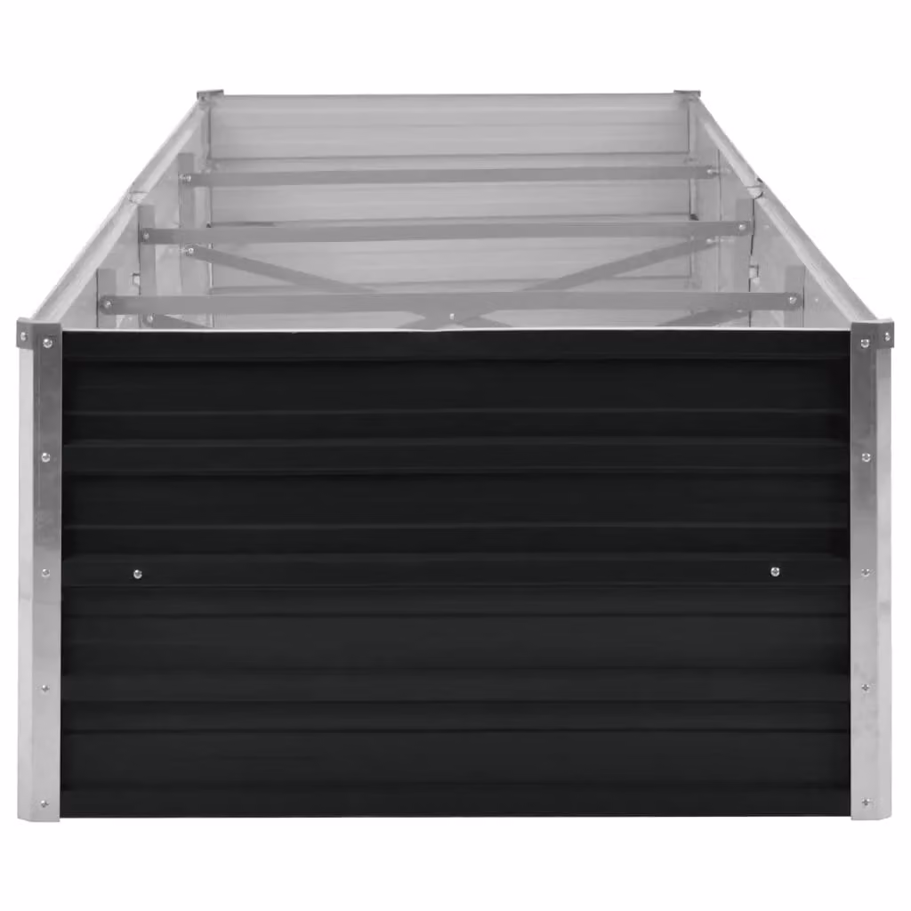 Berkfield Home Garden Anthracite Galvanised Steel Raised Bed, W: 320 cm, D: 80 cm, H: 45 cm – 3