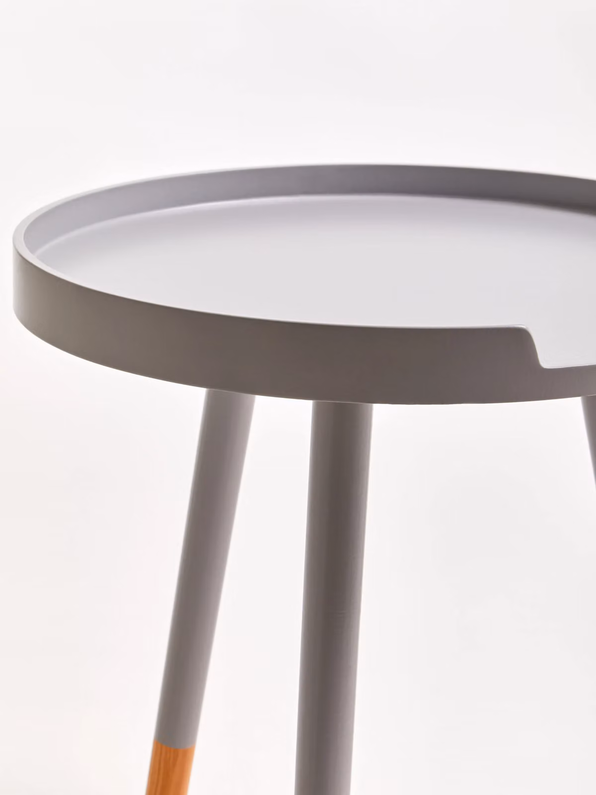 Interiors by Premier Orsina Round Wooden Side Table in Grey – 2