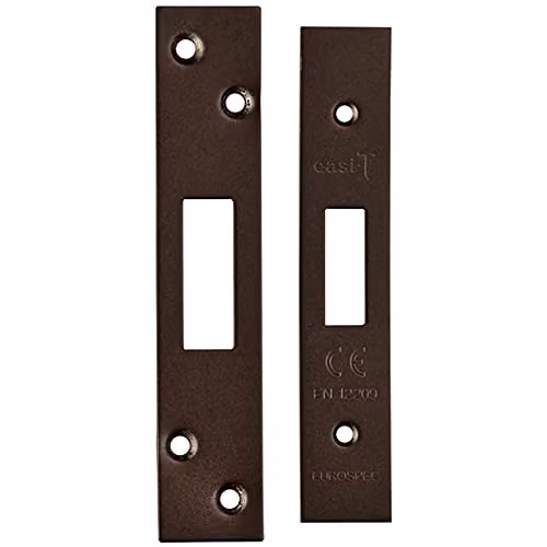 Loops Square Forend Strike and Fixing Pack for Deadlocks in Matt Bronze