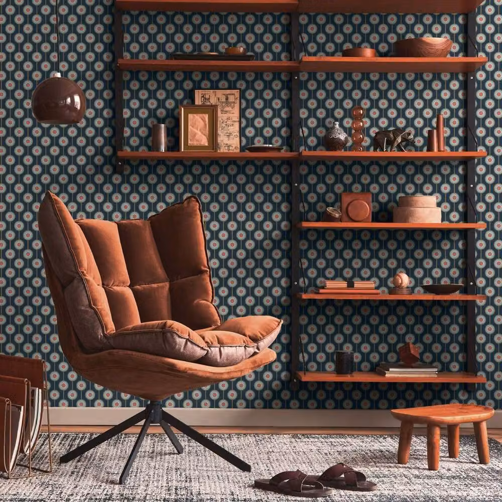A.S. Création Blue Geometric Abstract Vinyl Wallpaper Roll – 2