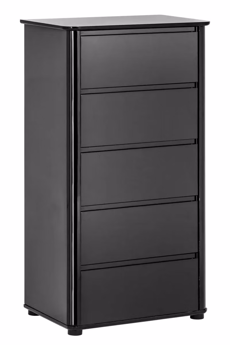 Orsina Black High Gloss 5 Drawer Chest W/D/H: 110 x 40 x 60 cm – 3