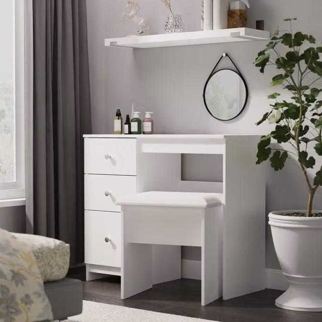 Ready Assembled 2 U Newlyn 3 Drawer Vanity in White