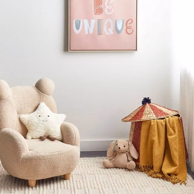 Wyld and Coco Pink Typography Abstract Canvas Art, W/H: 63 x 63 cm