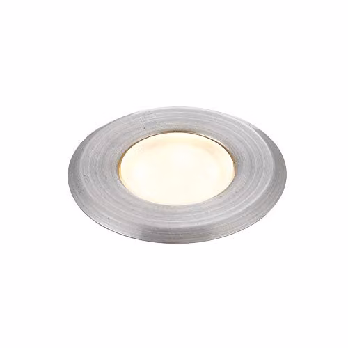 Netlighting Cove Integrated LED Outdoor Recessed Ground Light in Grey Marine Grade Stainless Steel IP67 Warm White