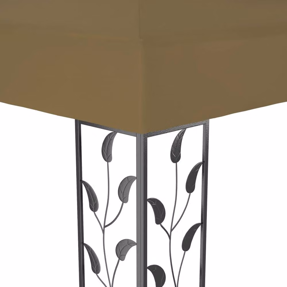 Berkfield Home Hip Roof Gazebo in Taupe with Steel and Polyester Construction – 3