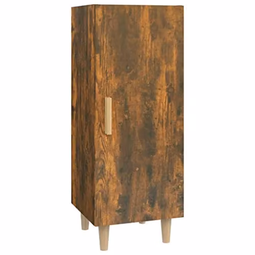 vidaXL Smoked Oak Sideboard in Brown, W/D/H: 34.5 x 34 x 90 cm