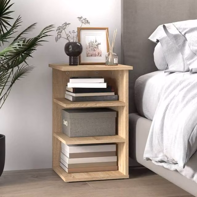 Berkfield Home Sonoma Oak Side Cabinet in Beige, W/D/H: 35 x 35 x 55 cm – 1