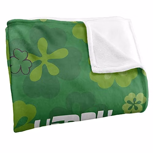LOGOVISION Spongebob Happy Me Day Silky Touch Super Soft Fleece Throw Blanket, White, W/D/H: 152 x 127 cm – 2