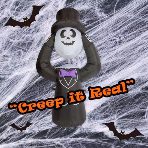 VFM e-Store Halloween Inflatable Undertaker Ghost Decoration in Black – 7