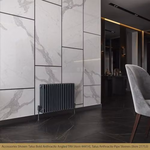 UK Radiators Alpha 4 Column Horizontal Traditional Cast-Iron Style Radiator in Anthracite Grey, H: 500 mm x W: 768 mm – 3