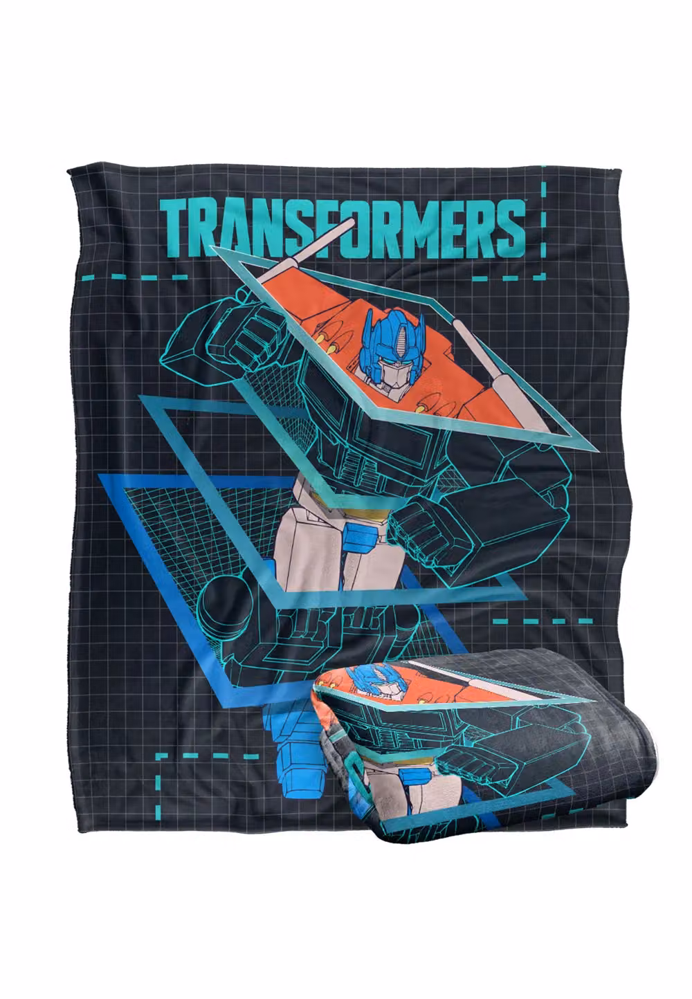 LOGOVISION Transformers Schematic Break Optimus Prime Super Soft Fleece Throw Blanket, W/D: 152 x 127 cm, Multicolour – 7