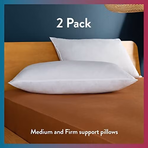Slumberdown Made For You Two Pillows 2 Pack, White, W: 48 cm, D: 74 cm – 2