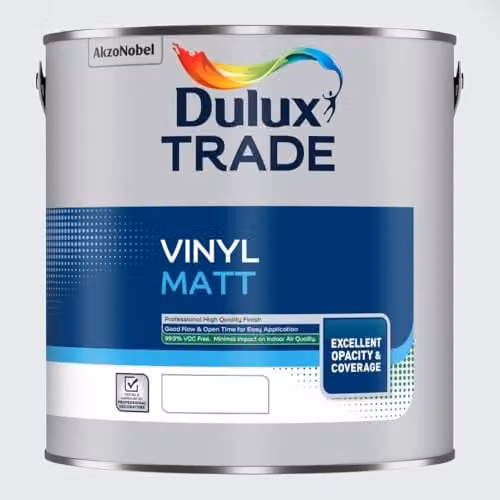 Dulux White Matt Water Based Latex Paint 2.5 l