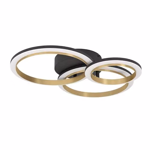 Eglo Calliera LED Ceiling Light Fitting, Dimmable Modern Round Ceiling Lamp in Black, Gold or White – 1