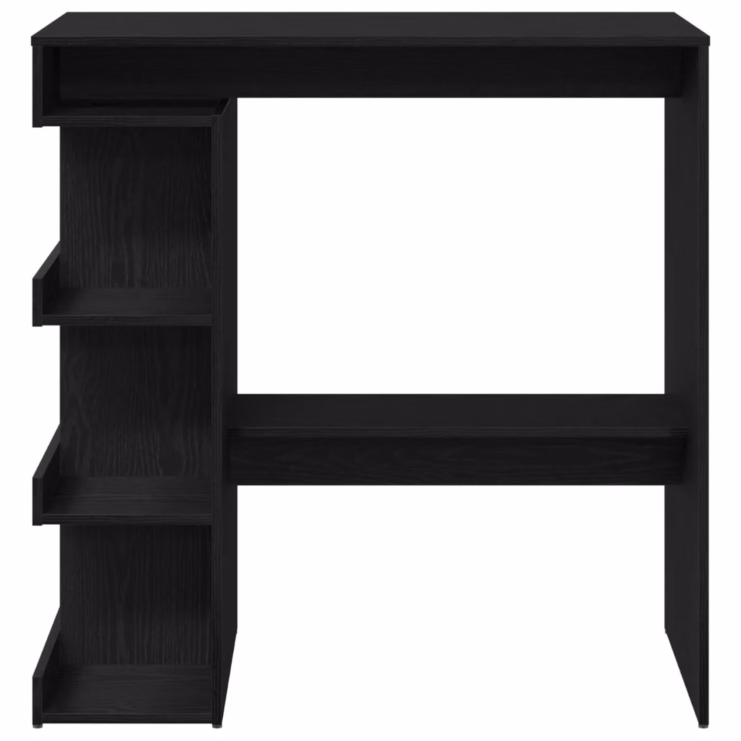 Berkfield Home Black Oak Bar Table with Storage Rack, W/D/H: 100 x 50 x 101.5 cm – 6