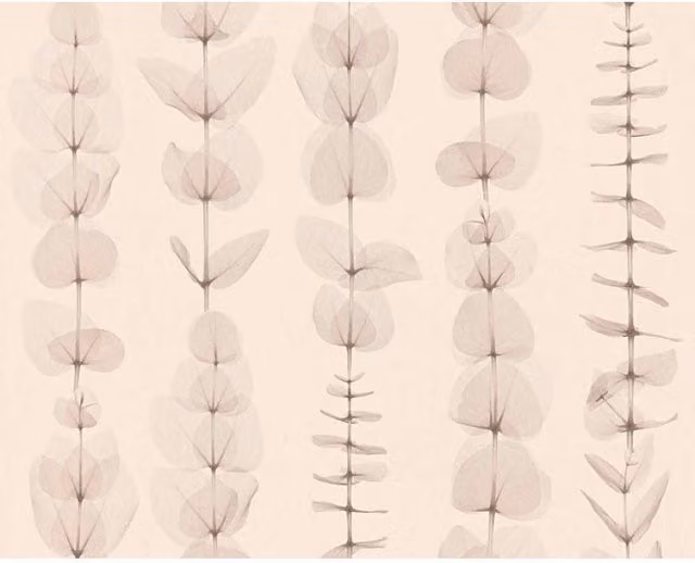 A.S. Création Botanical Floral Modern Textured Wallpaper in Beige