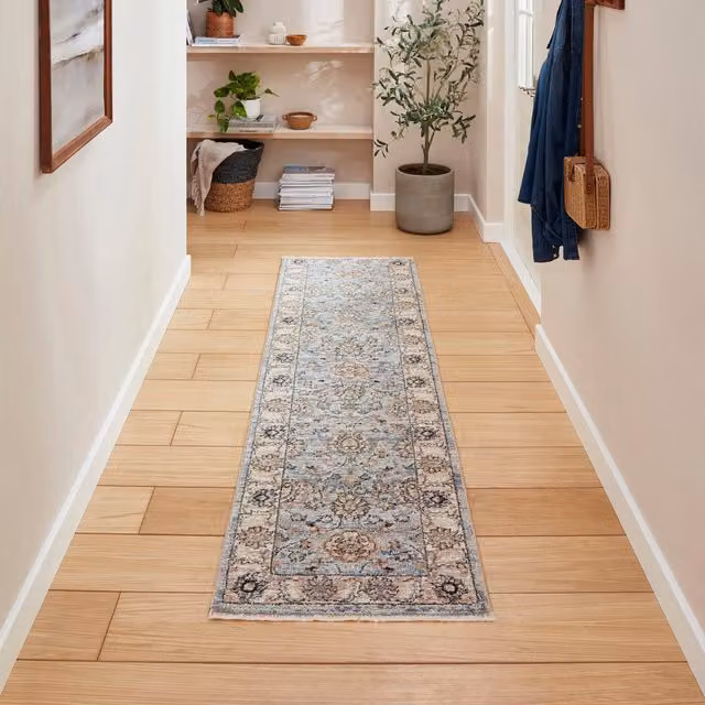 Terrys Vintage 35027 Traditional Machine Woven Runner, Blue, W: 60 cm, L: 230 cm