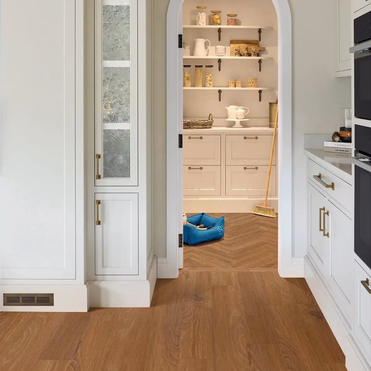 Palio Brown Wood Effect Herringbone Glue Down Luxury Vinyl Tile 2mm – 2
