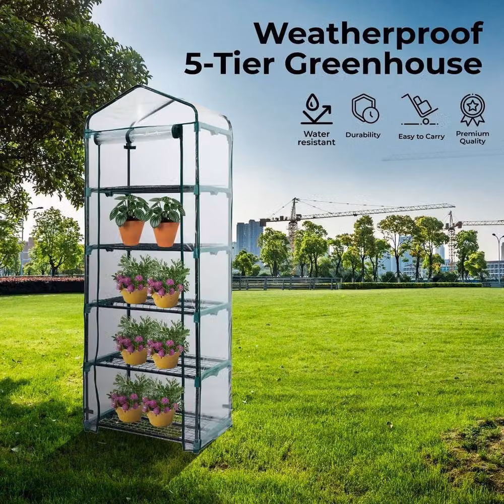 SPETLEK 5-Tier Green Tomato Greenhouse with 0.6m2 Growing Area – 3