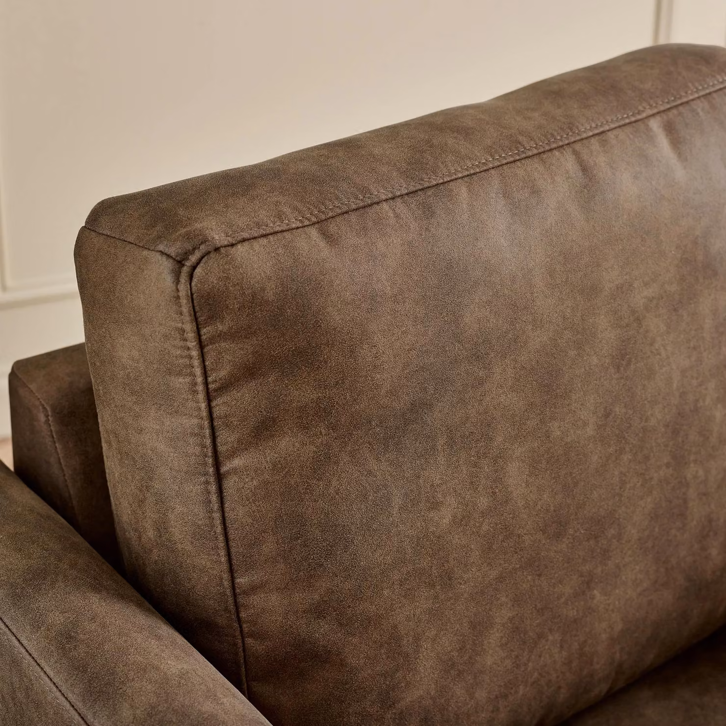 FurnitureboxUK Logan 2 Seater Sofa in Brown Faux Leather – 2